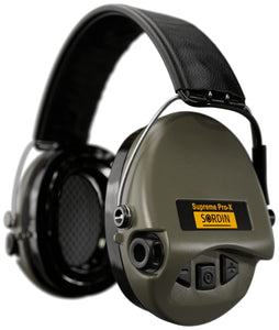 Sordin Supreme Pro-X LED Ear Defenders for Hunting & Shooting- Leather Band - Ear Muffs