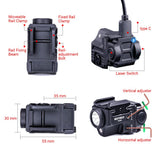 NEXTORCH WL22G Weapon Light with Red Laser, 650 Lumens White Light, Black