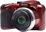 Kodak PIXPRO AZ252-RD Astro Zoom 16MP 25x Red Digital Camera - Bundle