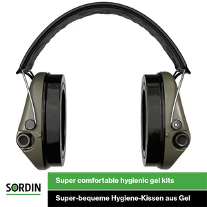 Sordin Supreme Pro-X LED Ear Defenders for Hunting & Shooting- Leather Band - Ear Muffs