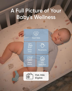 eufy S340 Smart Sock Baby Monitor 2K Camera Track Sleep/Heart Rate/Cry Detection