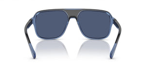 DOLCE & GABBANA DG6134 325880 Transparent Blue Square Men's 57 mm Sunglasses