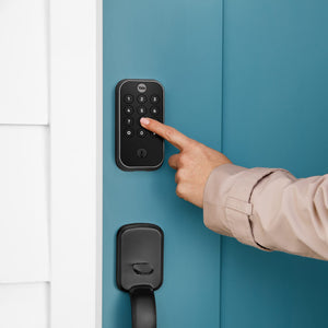 Yale Assure Lock 2 Deadbolt - Black Suede - Keypad Code Smart Door Lock with Z-Wave