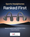 Shokz OpenRun Headphones Bluetooth Wireless Open-Ear USB-C Charging Black - NEW