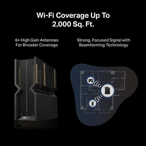 TP-Link BE9300 Tri-Band Wi-Fi 7 Router Archer BE550, 6-Stream, Up to 2,000 Sq Ft