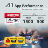 Gigastone Gaming Plus 128GB Micro SD Card w/t Adapter for Nintendo GoPro 4K Video - NEW