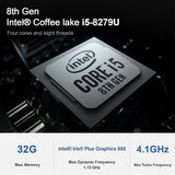 Beelink SEI8 Mini PC Intel 8th Gen i5-8279U - 8GB RAM - 256GB NVMe SSD 4K