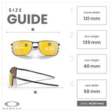 Oakley Ejector OO4142 58MM Satin Black/Prizm 24k Polarized Rectangular Sunglasses