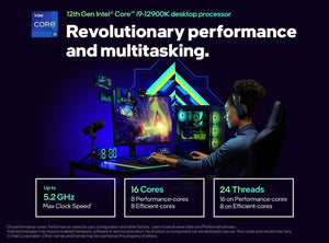 Intel Core i9-12900K Desktop Processor 16 (8P+8E) up to 5.2 GHz Unlocked LGA1700