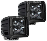 Rigid D-Series Pro Spot Midnight Edition Surface Mount LED Lights Pair 202213BLK