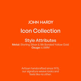 John Hardy Icon Dot Bracelet - 18K Gold and Silver - 6.5mm & 7.5 in - NEW