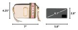 Mark Jacobs Women's Crossbody The Snapshot Rose Multi Small Shoulder Bag