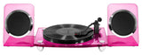 NEW Victrola Modern Acrylic Turntable &amp; Wireless Speakers - Pink