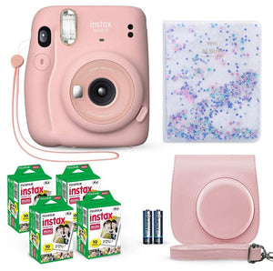 Fujifilm Instax Mini 11 Instant Camera Blush Pink + Film Pack (40 Sheets) Carrying Case