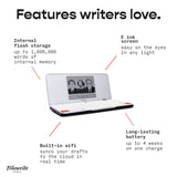 Freewrite Traveler Lightweight and Portable Typewriter with E Ink Digital Screen