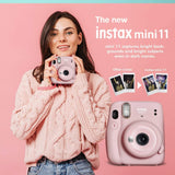 Fujifilm Instax Mini 11 Instant Camera Blush Pink + Film Pack (40 Sheets) Carrying Case