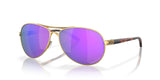 Oakley OO4079 Feedback Aviator Sunglasses Gold/Prizm Violet POLARIZED 59mm