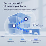 Tenda Nova Mesh WiFi System Covers Up To 6,000 Sq.Ft - 3 Pack - AC1200
