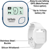 New GOLFBUDDY Voice 2 Se + White Wristband GPS Golf Rangefinder - Bundle