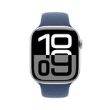 Apple Watch Series 10 46mm GPS Silver Case w Denim Sport Band S/M MWWL3LW/A
