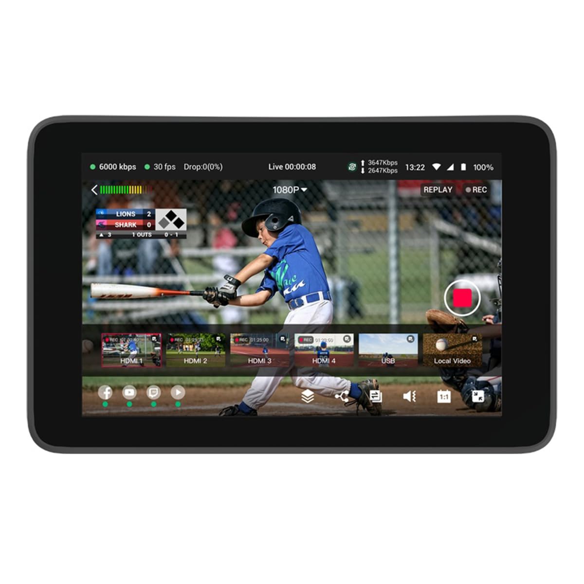 YoloLiv YoloBox Ultra 8" Portable All-In-One Live Streaming Encoder Monitor