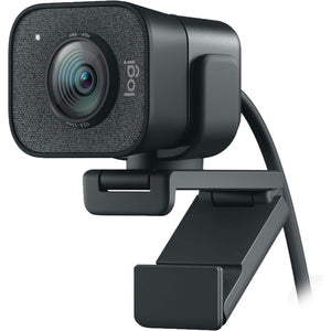 Logitech StreamCam Plus Webcam with Tripod Mount (Graphite), 1080p (960-001280)