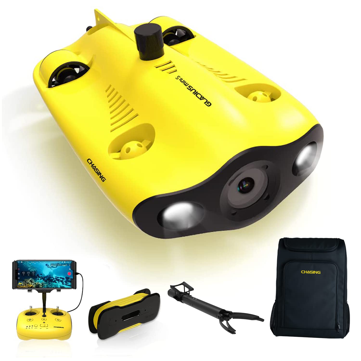 Chasing Gladius Mini S Underwater Drone ROV - 200M FlashPack Bundle | 4K UHD Cam