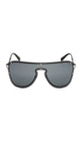 NEW Genuine VERSACE #FRENERGY VISOR Gray Shield Metal Sunglasses VE 2180 1000/87