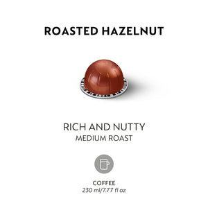 Nespresso Vertuo Roasted Hazelnut pods 3 sleeves 30 Capsules 7.77oz vertuoline