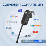 Yealink DECT Wireless Headset,Single Ear (Mono) Convertible Office Headset
