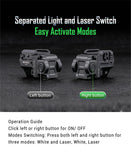 NEXTORCH WL22G Weapon Light with Red Laser, 650 Lumens White Light, Black