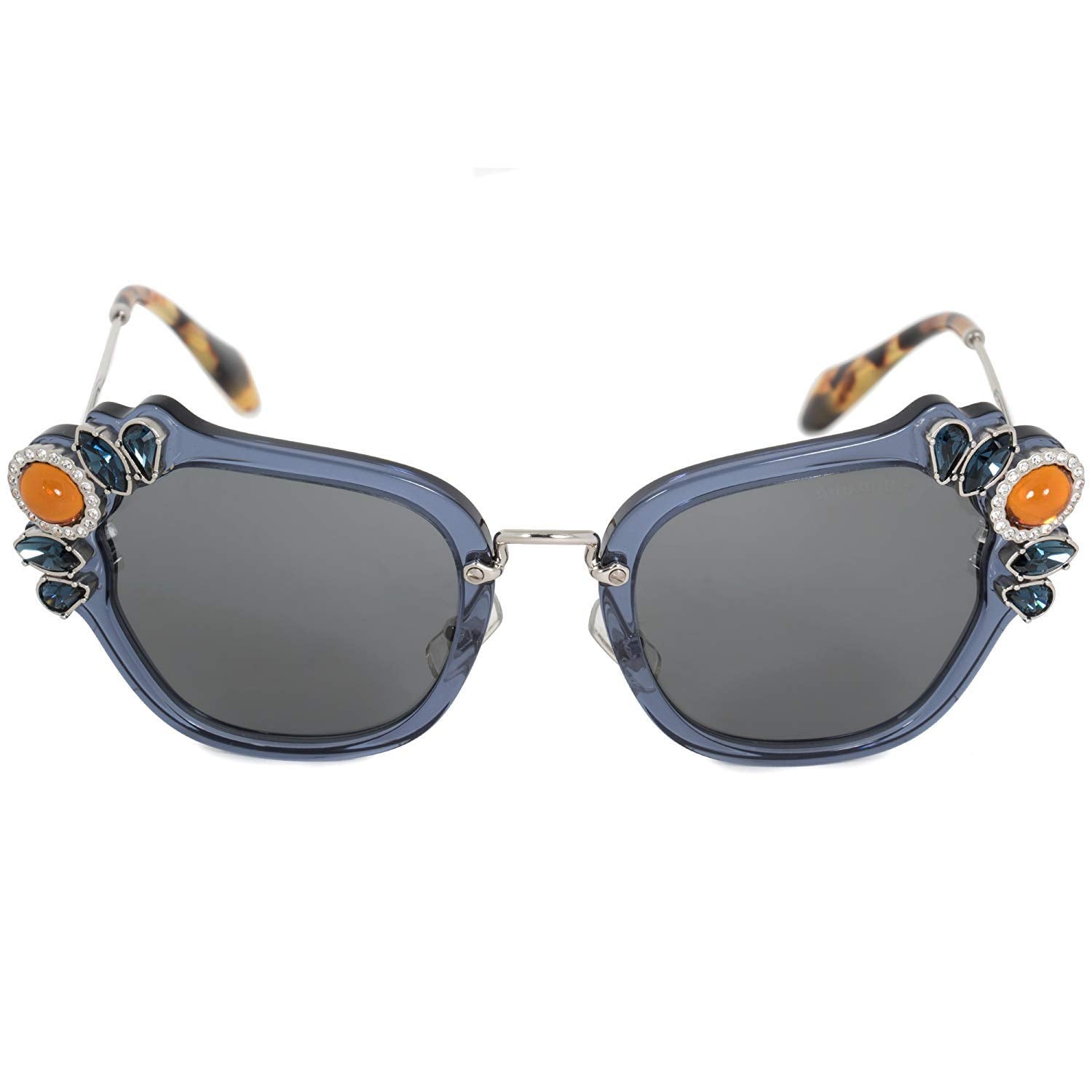 MIU MIU RUNWAY JEWEL SUNGLASSES MU03SS SPECIAL PROJECT BLUE GREY Lens