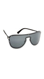 NEW Genuine VERSACE #FRENERGY VISOR Gray Shield Metal Sunglasses VE 2180 1000/87
