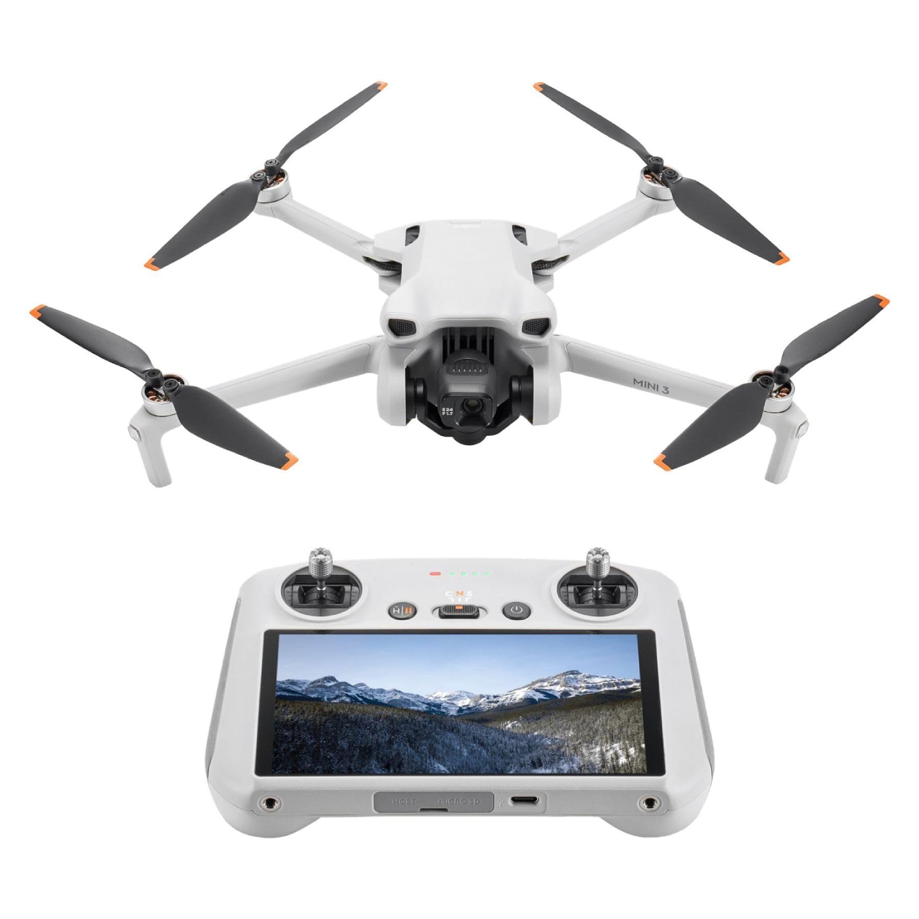DJI Mini 3 (DJI RC) 4K HDR Video Shooting 38 Minute Flight Drone Gray 10km - NEW