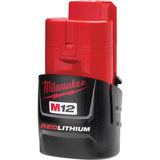 Milwaukee 2401-22 M12 1/4" Hex Cordless Screwdriver, (2x) Cp 1.5 Batteries, M12