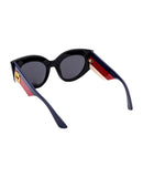 Gucci GG0275S 001 Black with Multicolour Stripes Sunglasses