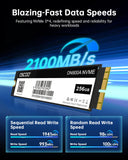 OSCOO 256GB NVMe SSD for MacBook ON900A - M.2 2280 PCIe Gen3.0x4 SSD, Up to 3500MB/s - NEW