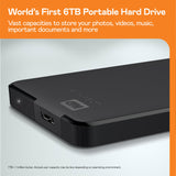 WD 6TB Elements Portable External Hard Drive for Windows USB 3.2 Gen 1/USB 3.0
