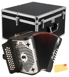 Hohner Panther Diatonic Accordion - Keys G/C/F Bundle with Hard Case - NEW