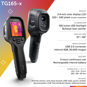 FLIR TG165-X Thermal Imaging Camera with Bullseye Laser TG165-X NEW IN BOX