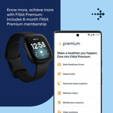 Fitbit Versa 3 Health & Fitness Smartwatch - Black/Black Aluminum