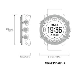 Suunto Men's Traverse Alpha Foliage Outdoor GPS Digital 50mm Watch - SS022292000