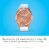 Garmin Vívomove Style - Rose Gold/White Silicone Band 010-02240-00
