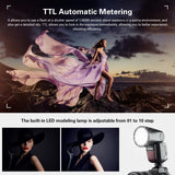 GODOX V1 V1-S Flash for Sony, 76Ws 2.4G TTL Speedlite for Sony HSS 1/8000s, 480 Full Power Shots, Rechargeable Li-ion Battery, 1.5s Recycle Time, 10 Levels LED Modeling Lamp