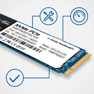 Team Group MP33 512GB SSD M.2 2280 NVMe 1.3 3D NAND Internal Drive PCIe 3.0