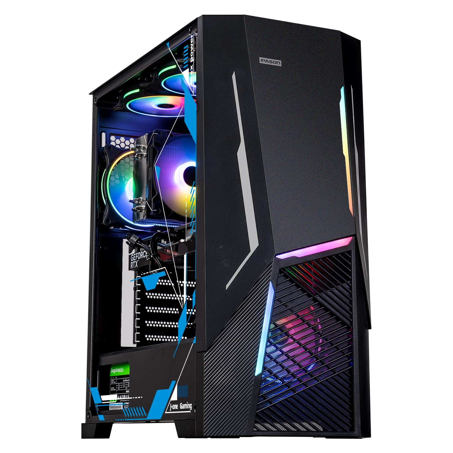 IPASON - Gaming Desktop - i5 12400F - RTX 4060 - 1TB SSD - 16GB Ram - Win 11 Home