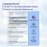 TA65MD Telomere Activation, 250units, 90caps, Telomere Lengthen / DNA Repair