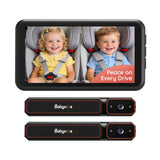 Babyvue BV6PRO Wireless Dual Car Camera Baby Monitor Spilt-Screen - NEW