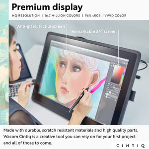 Wacom Cintiq 22 Drawing Tablet w/ Screen 21.5" Full HD Display w/ Pro Pen 2 - NEW