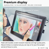 Wacom Cintiq 22 Drawing Tablet w/ Screen 21.5" Full HD Display w/ Pro Pen 2 - NEW